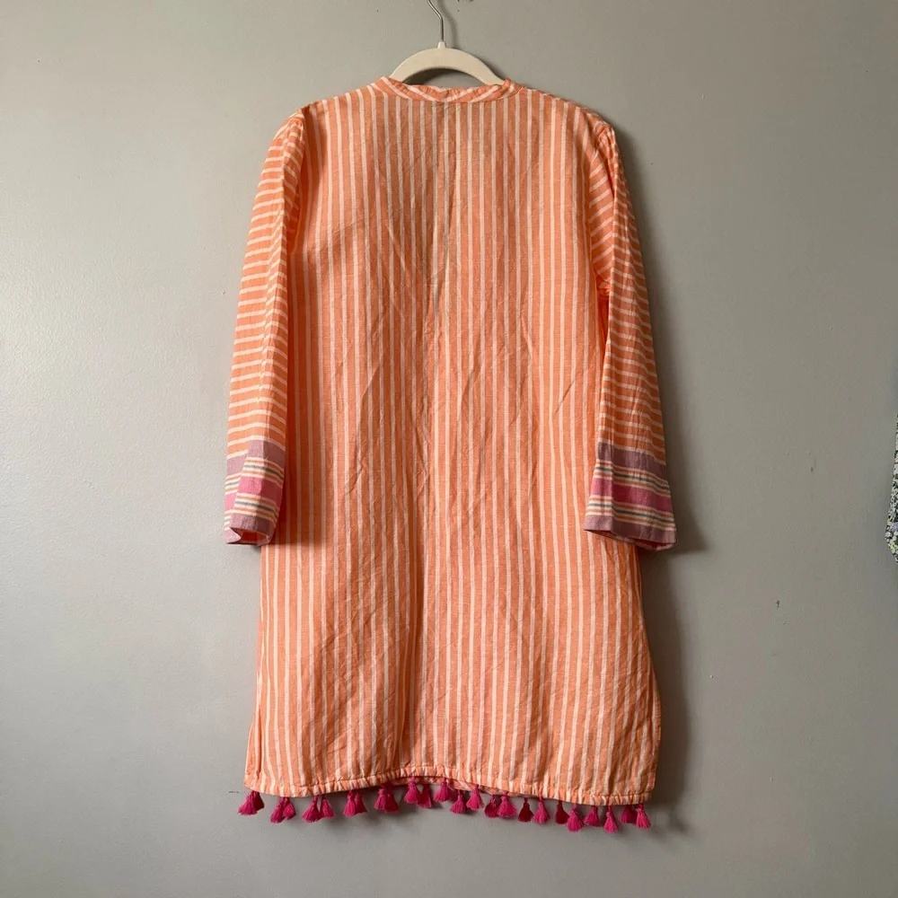 J. Crew Women’s Linen Blend Multi Top tunic Dress Cover Up Oversize